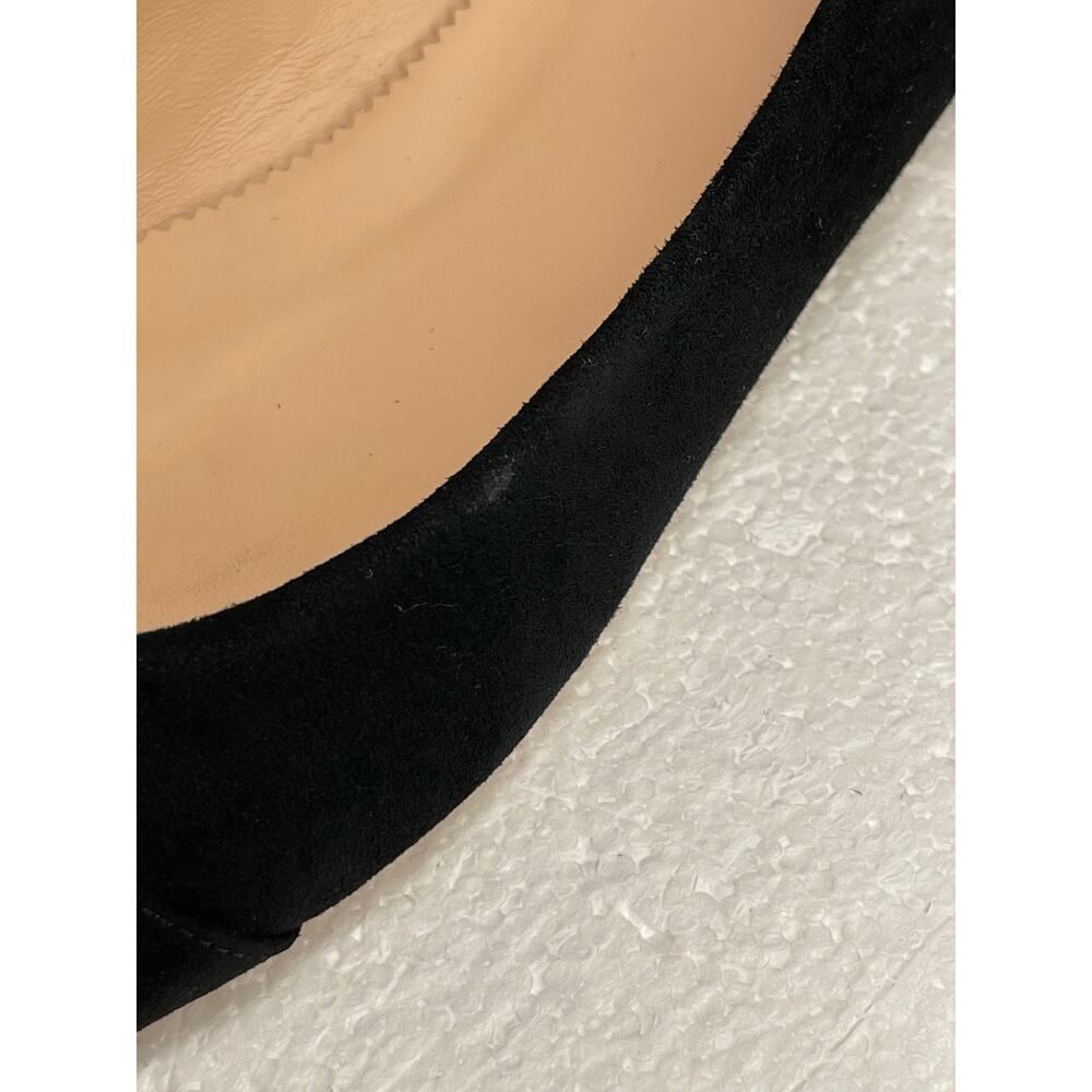 J Crew women’s Pointed toe black suede flats with crystal buckle size 8.5 - Picture 9 of 10